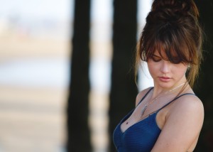 UK teen fashion blogger in Jennie Atkinson handknit camisole design