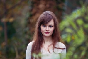 Teen blogger Lily Kate France woodland portrait