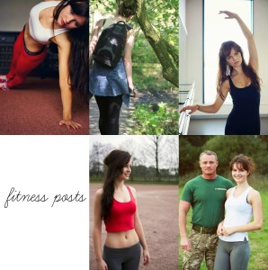 Collage of fitness photographs from Lily Kate France