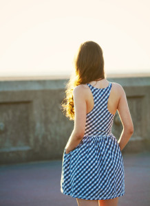 Back detail of Superdry checked summer dress