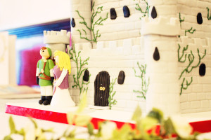 Zelda themed wedding cake