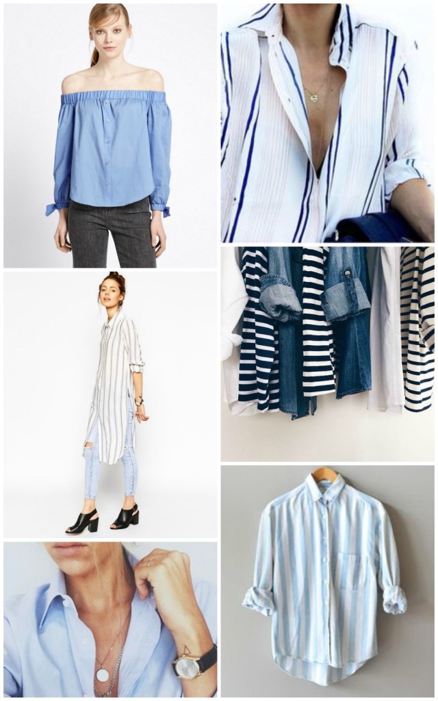 stripe shirt collage