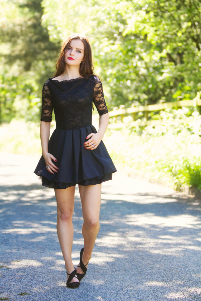 fitted-black-lace-dress