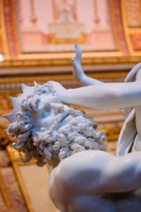 Marble staue at Borghese Galleria Rome Italy