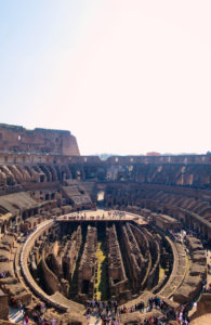 Looking down on Colosseum Rome
