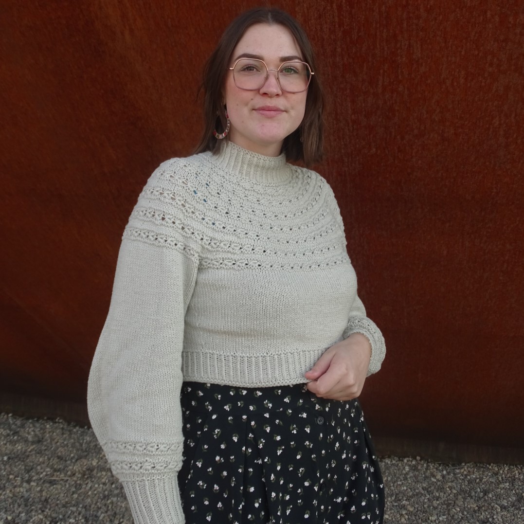 Love Number Sweater knitting pattern | Lily Kate Makes designs